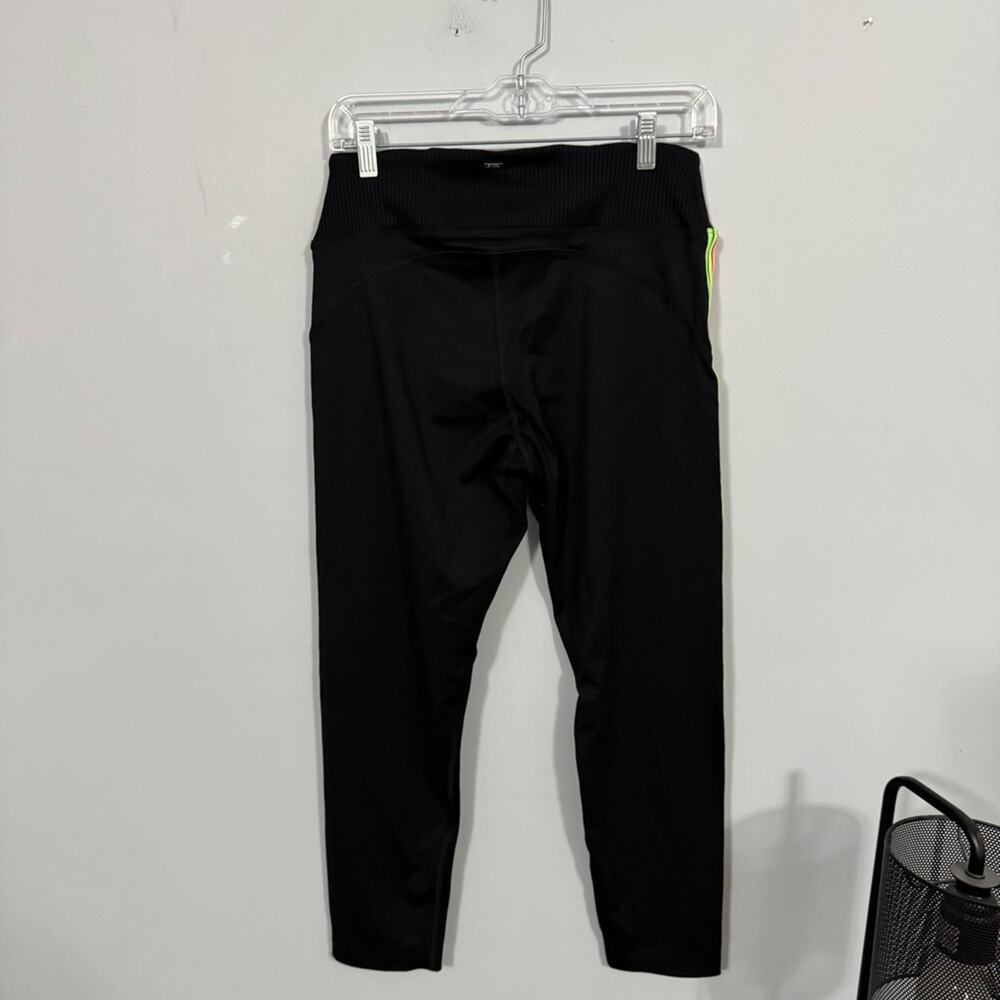 PINK Victoria's Secret Ultimate Yoga Leggings Women’s Size Large Neon Stripes - Picture 2 of 9